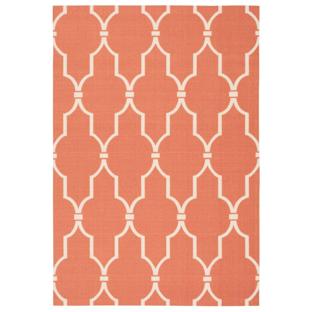 Home & Garden Area Rug, Orange, 4'3" x 6'3". Picture 1