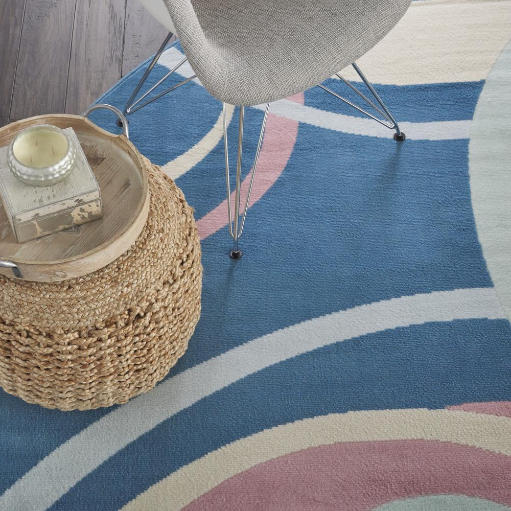 Grafix Area Rug, Blue Multicolor, 8'XROUND. Picture 8