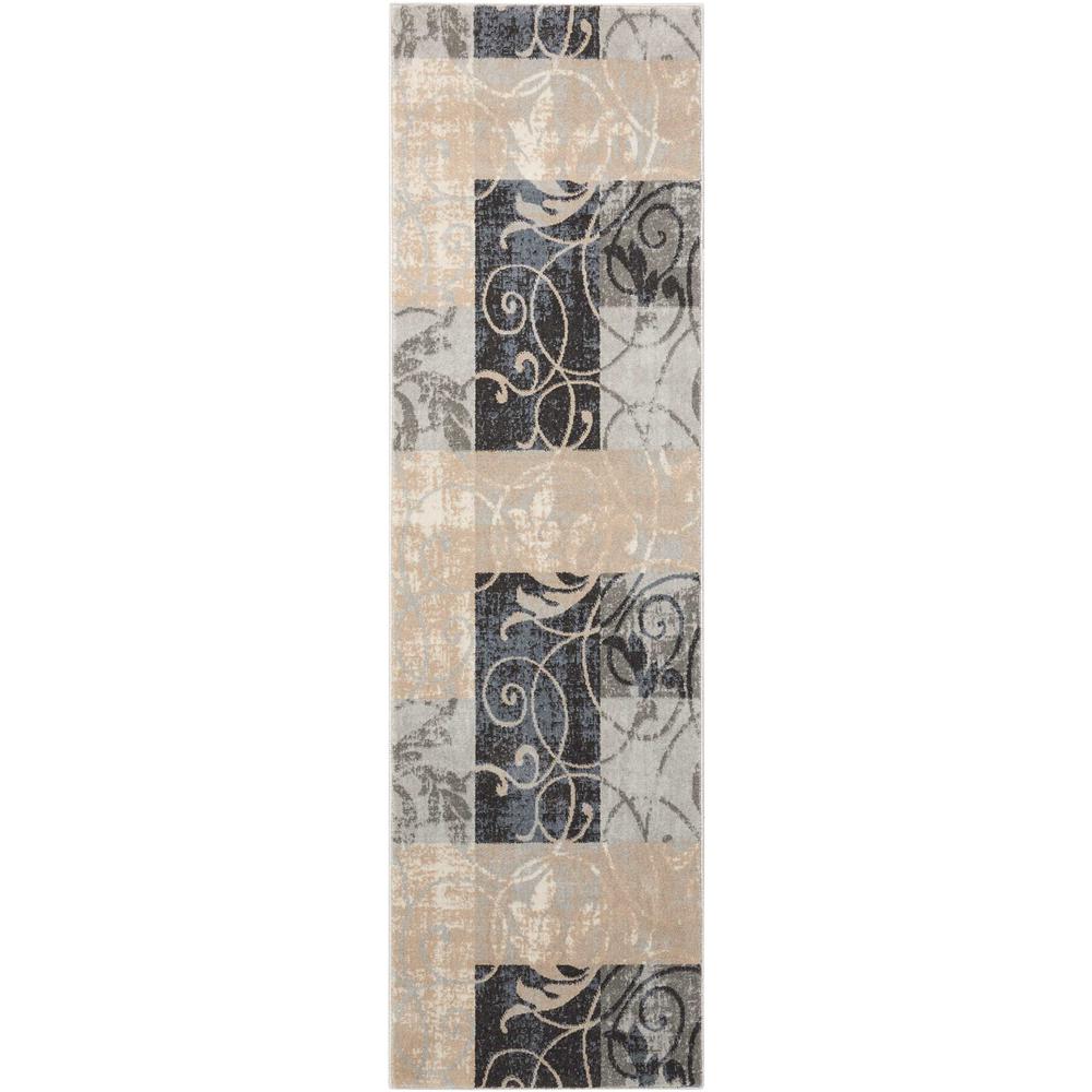 Contemporary Runner Area Rug, 8' Runner. Picture 1