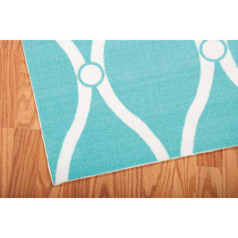 Home & Garden Area Rug, Aqua, 10' x 13'. Picture 3