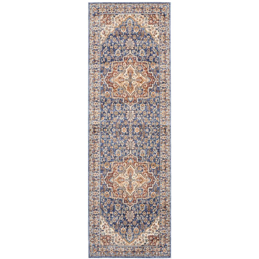 Reseda Area Rug, Blue, 2'3" x 7'6". Picture 1