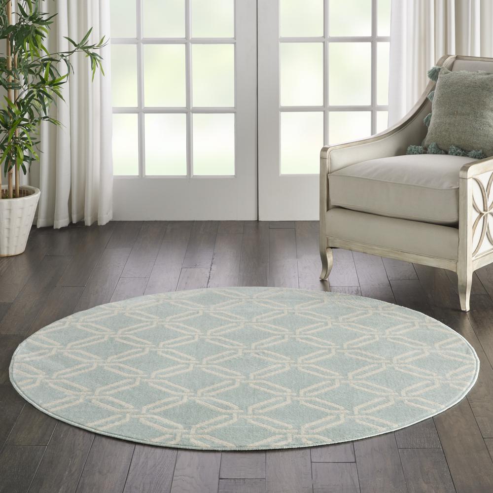 Coastal, Nautical & Beach Round Area Rug, 5' x Round. Picture 3