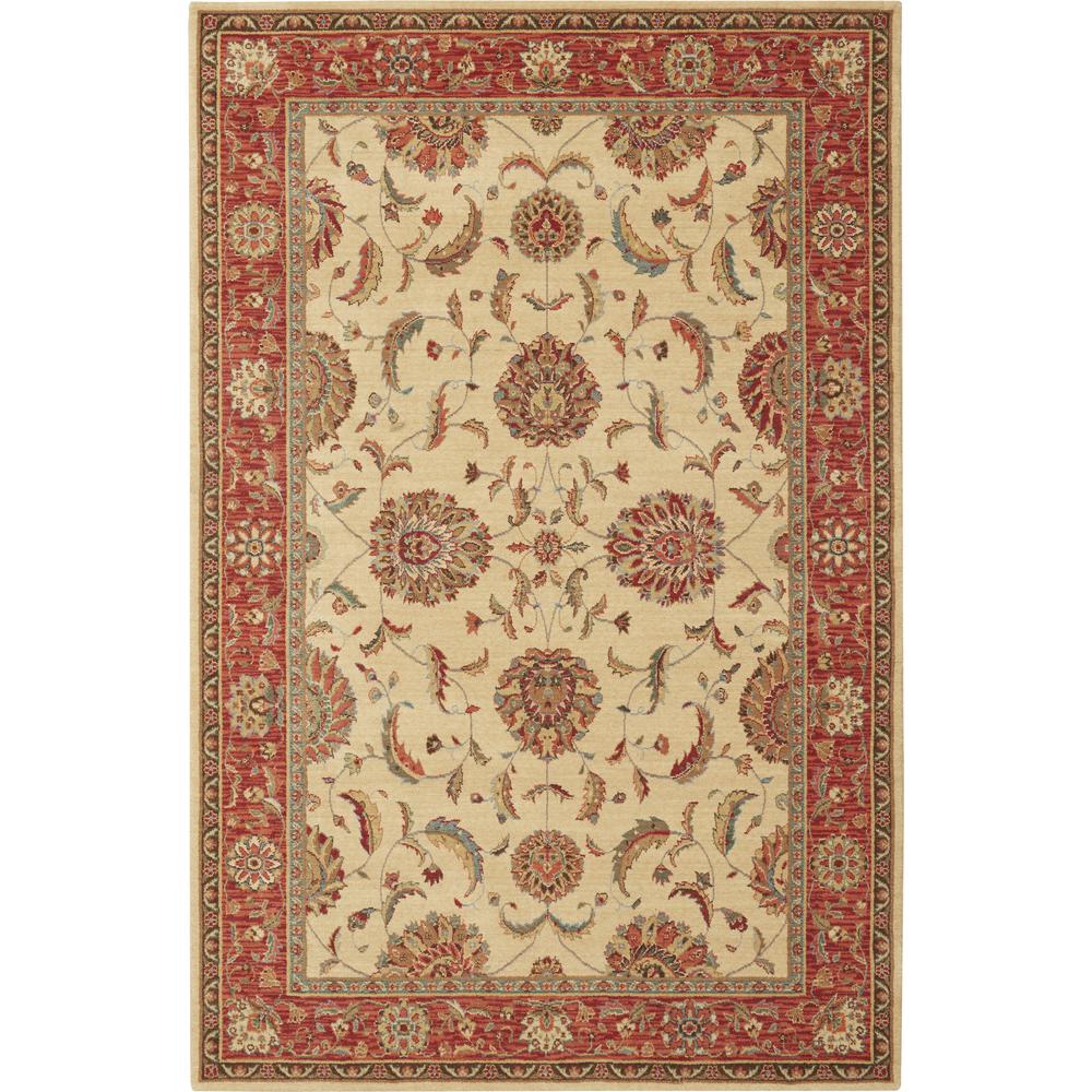 Rectangle Traditional Machine Made Area Rug. Picture 1