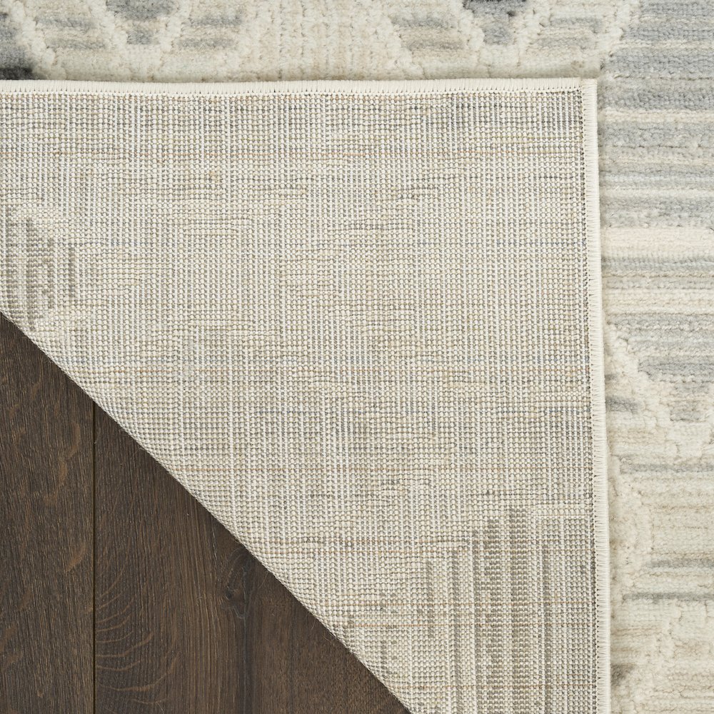 Serenity Home 9' x 12' Beige Grey Modern Indoor Rug. Picture 3
