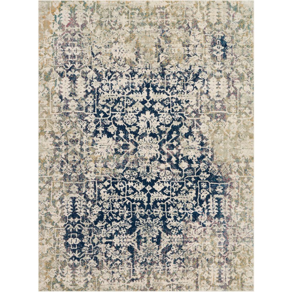 Fusion Area Rug, Cream/Blue, 7'10" x 10'6". Picture 1