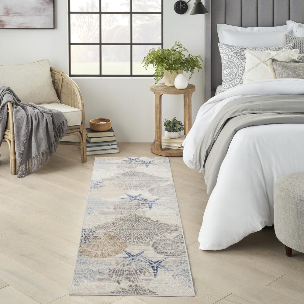 Coastal, Nautical & Beach Runner Area Rug, 8' Runner. Picture 2
