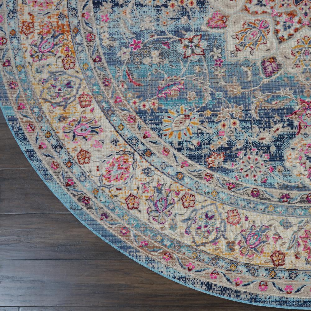 Vintage Round Area Rug, 6' x Round. Picture 4