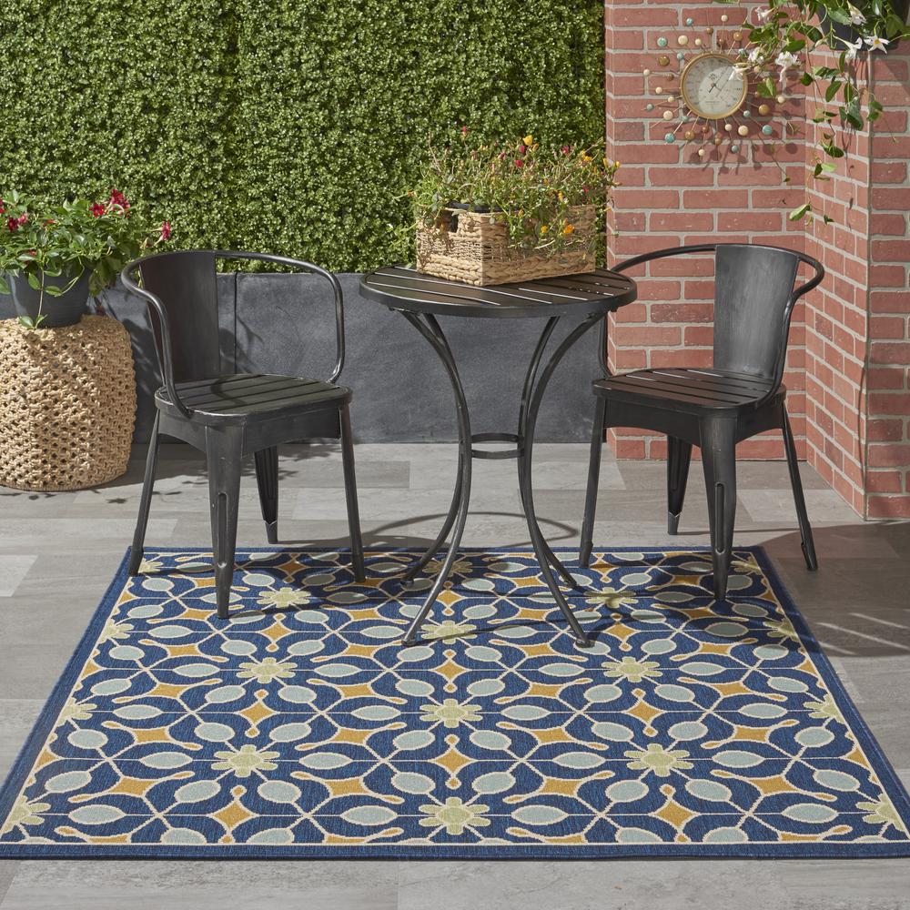 Caribbean Area Rug, Navy, 5'3" x SQUARE. Picture 10