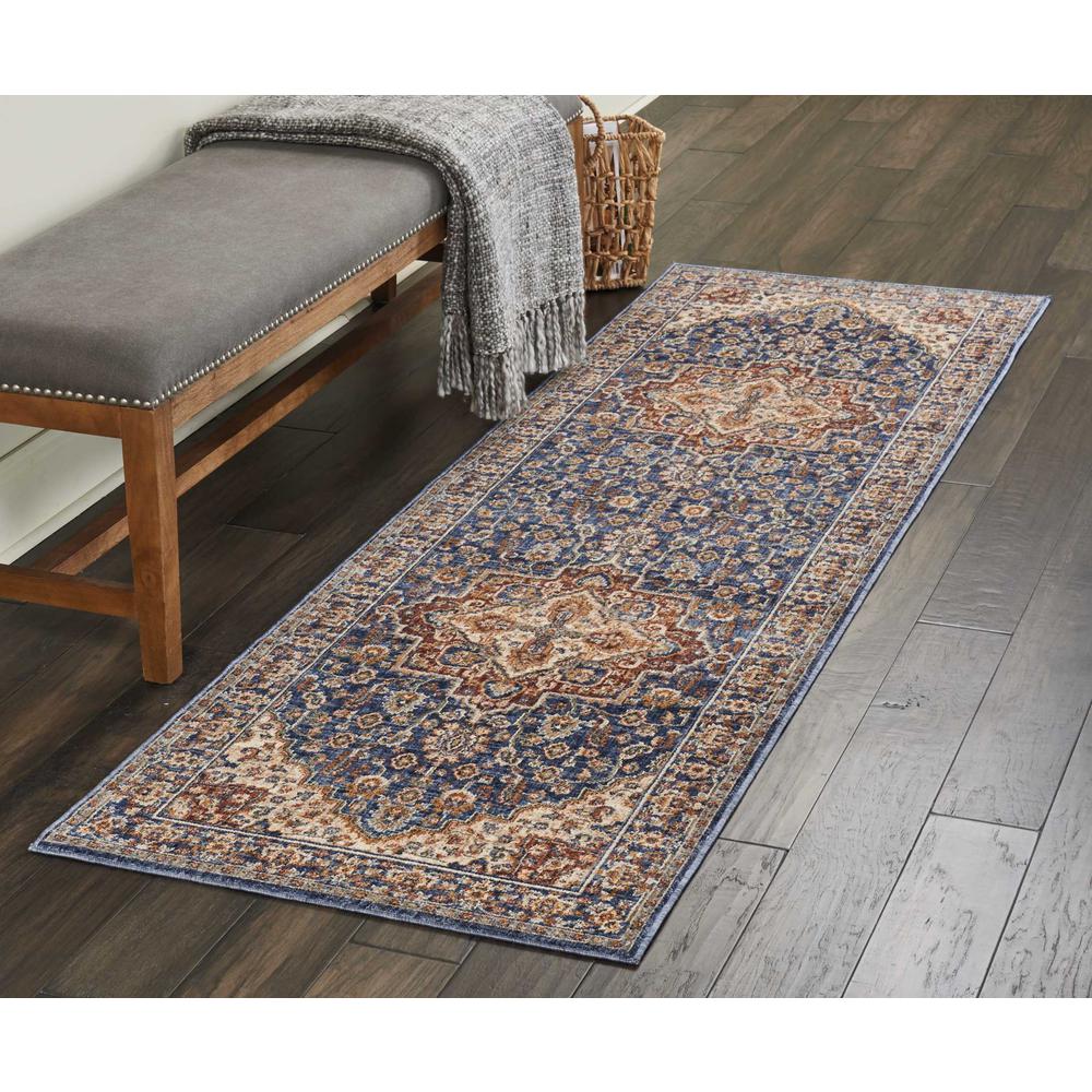 Reseda Area Rug, Blue, 2'3" x 7'6". Picture 2