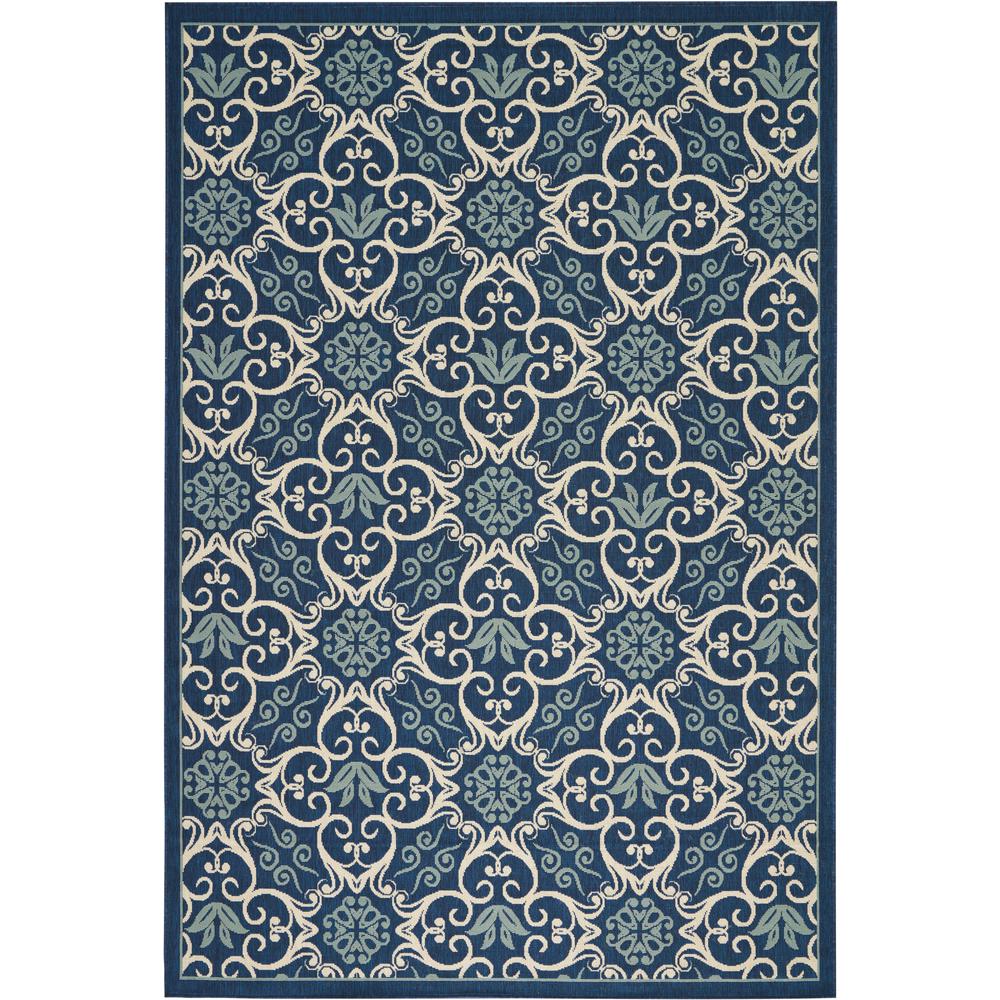Caribbean Area Rug, Navy, 6'7" x 9'6". Picture 1