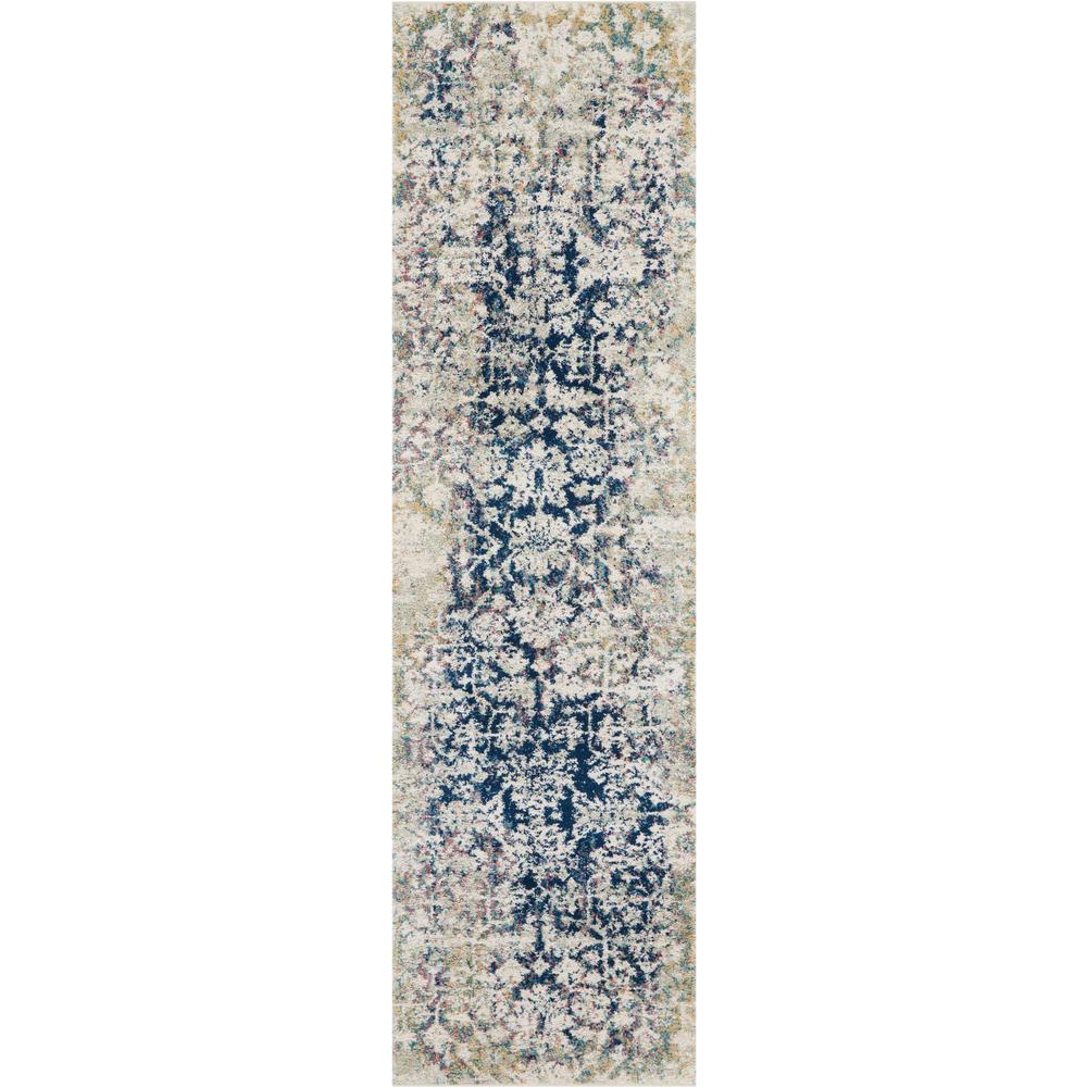 Fusion Area Rug, Cream/Blue, 2'2" x 7'6". Picture 1