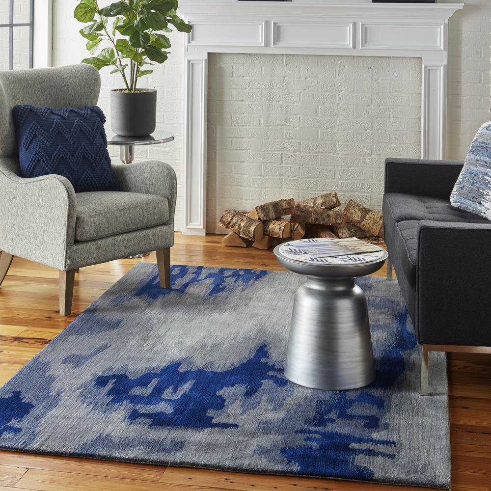 Symmetry Area Rug, Grey/Blue, 3'9" x 5'9". Picture 9
