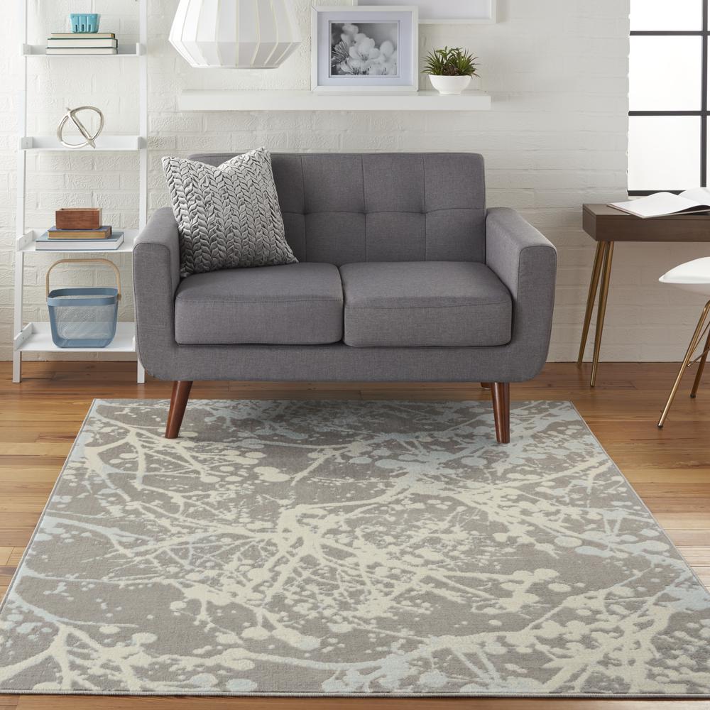 Jubilant Area Rug, Grey, 4' x 6'. Picture 2