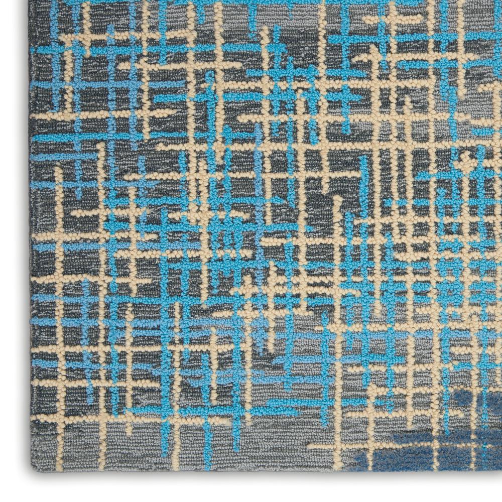 Symmetry Area Rug, Blue/Beige, 3'9" X 5'9". Picture 5