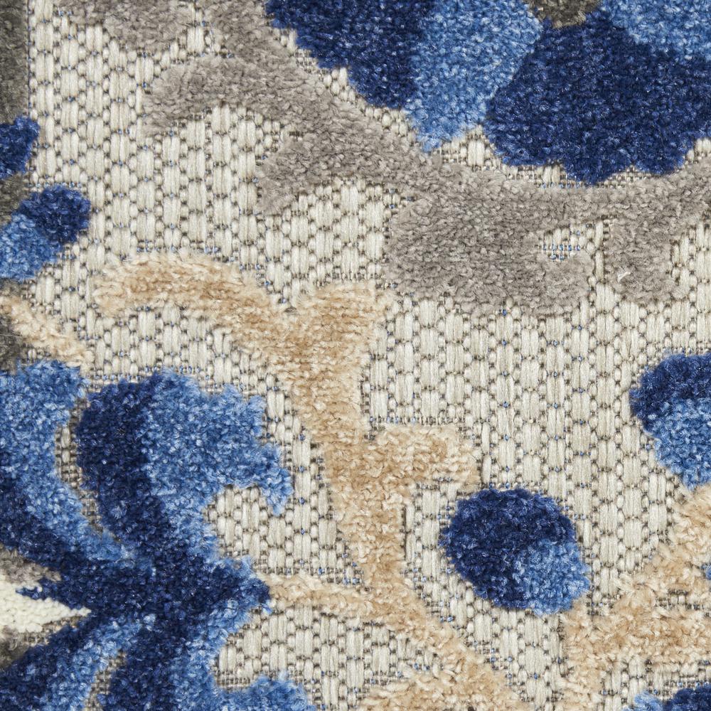 ALH17 Aloha Natural/Blue Area Rug- 5'3" x ROUND. Picture 6