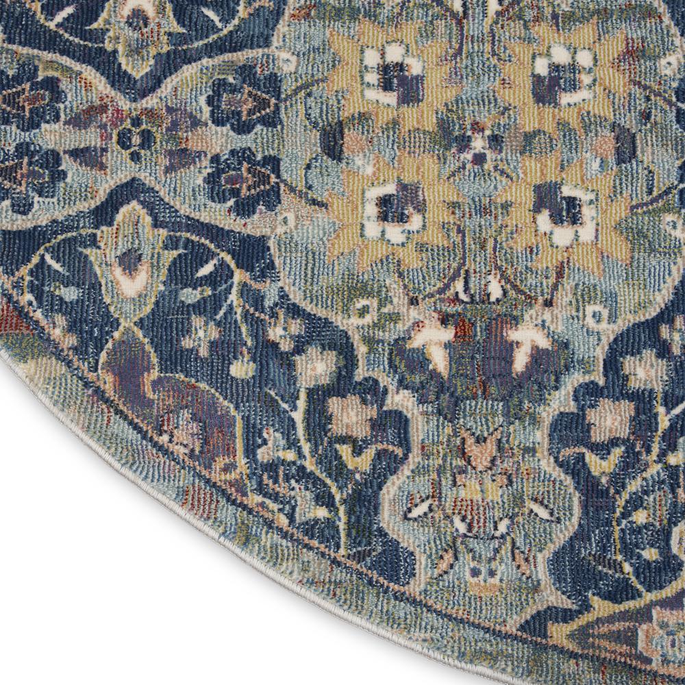 Bohemian Round Area Rug, 4' x Round. Picture 5
