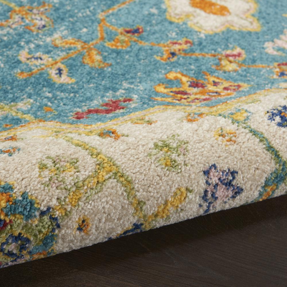 ALR01 Allur Turquoise Ivory Area Rug- 5'3" x 7'3". Picture 7
