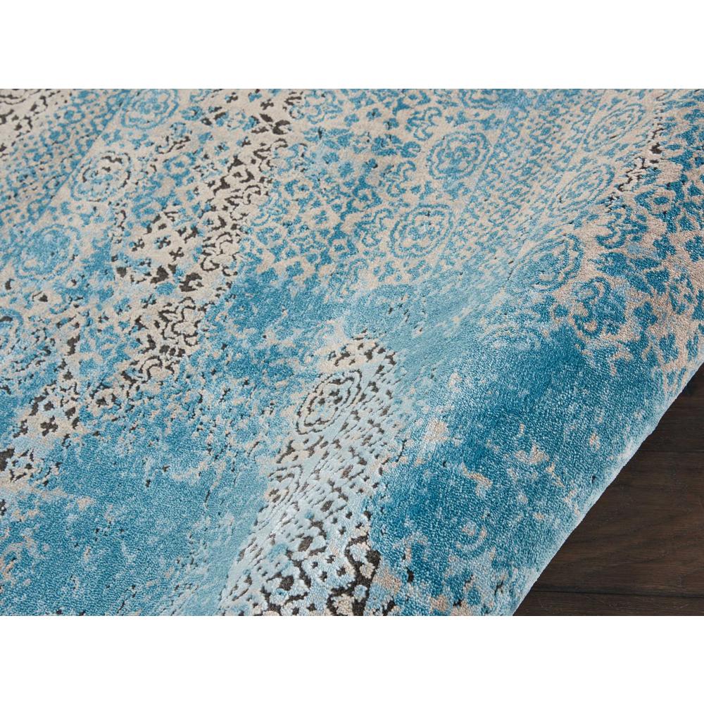 Karma Area Rug, Blue, 5'3" x ROUND. Picture 4