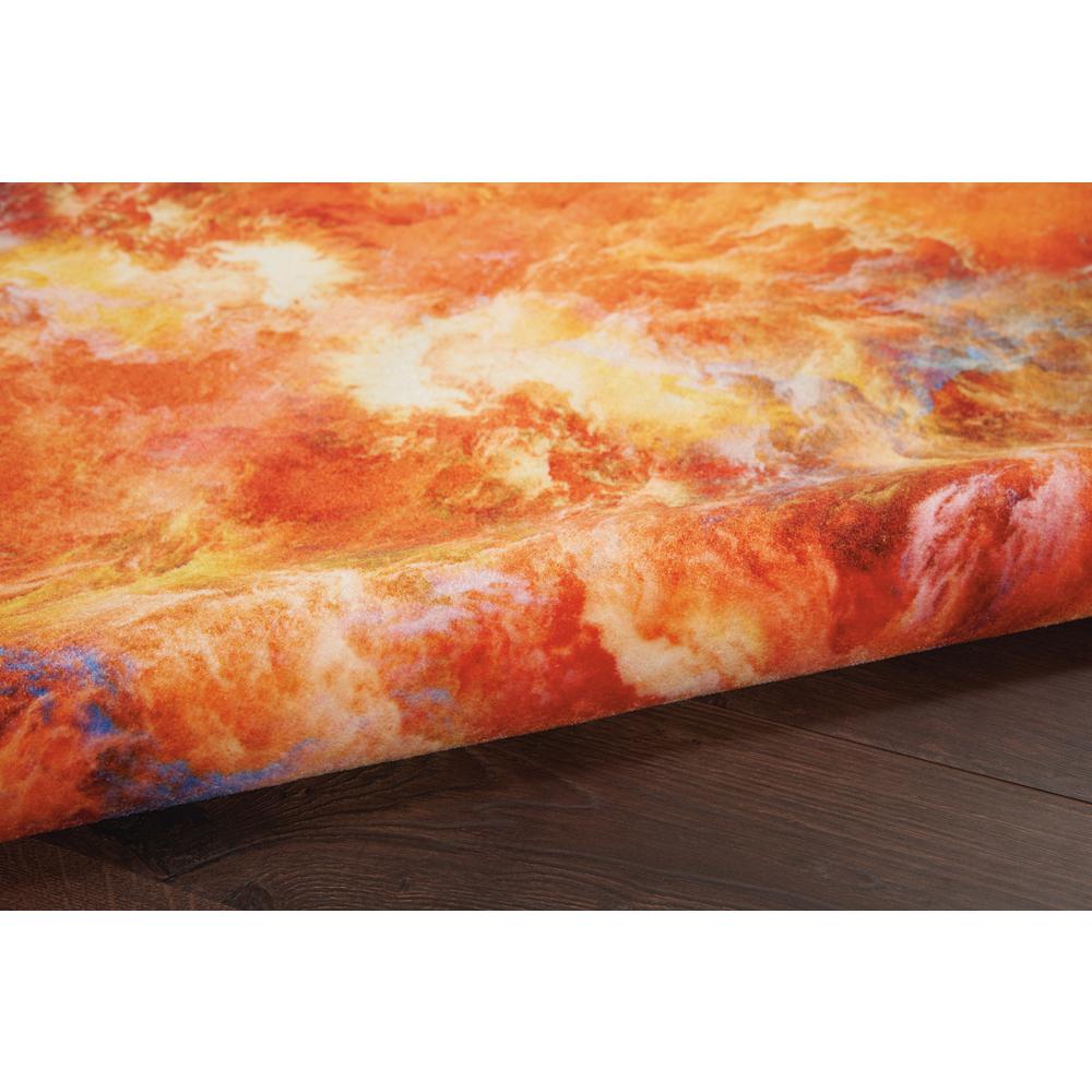 Nourison Le Reve Area Rug, Red Flame, 5'3" x 7'3", LER05. Picture 7