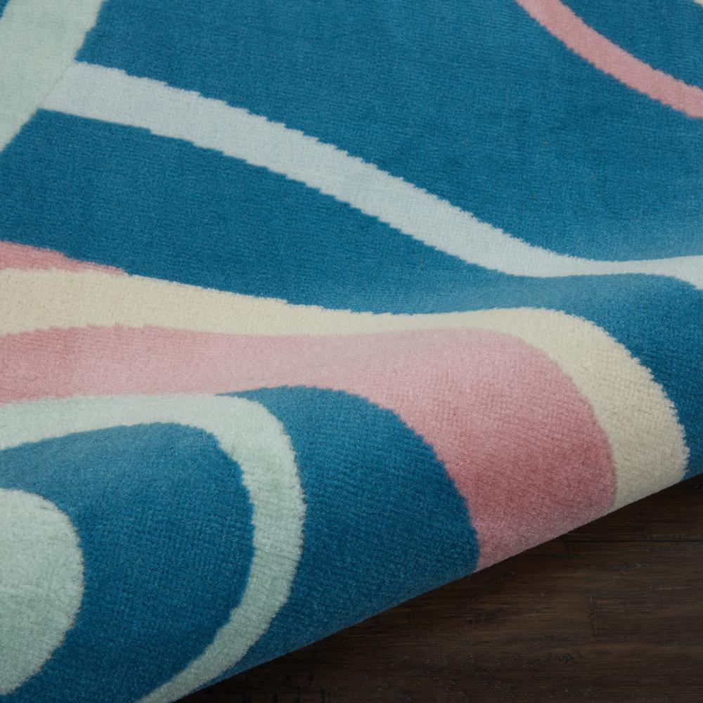 Grafix Area Rug, Blue Multicolor, 5'3"XROUND. Picture 7