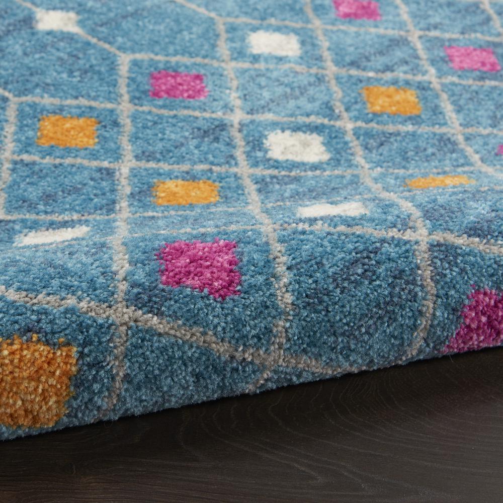 PSN45 Passion Blue/Multicolor Area Rug- 5'3" x 7'3". Picture 7