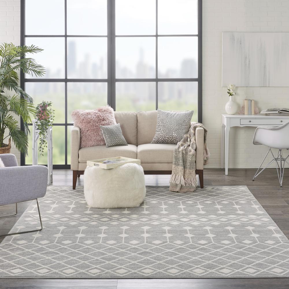GRF37 Grafix Grey Area Rug- 8'6"x12'. Picture 2