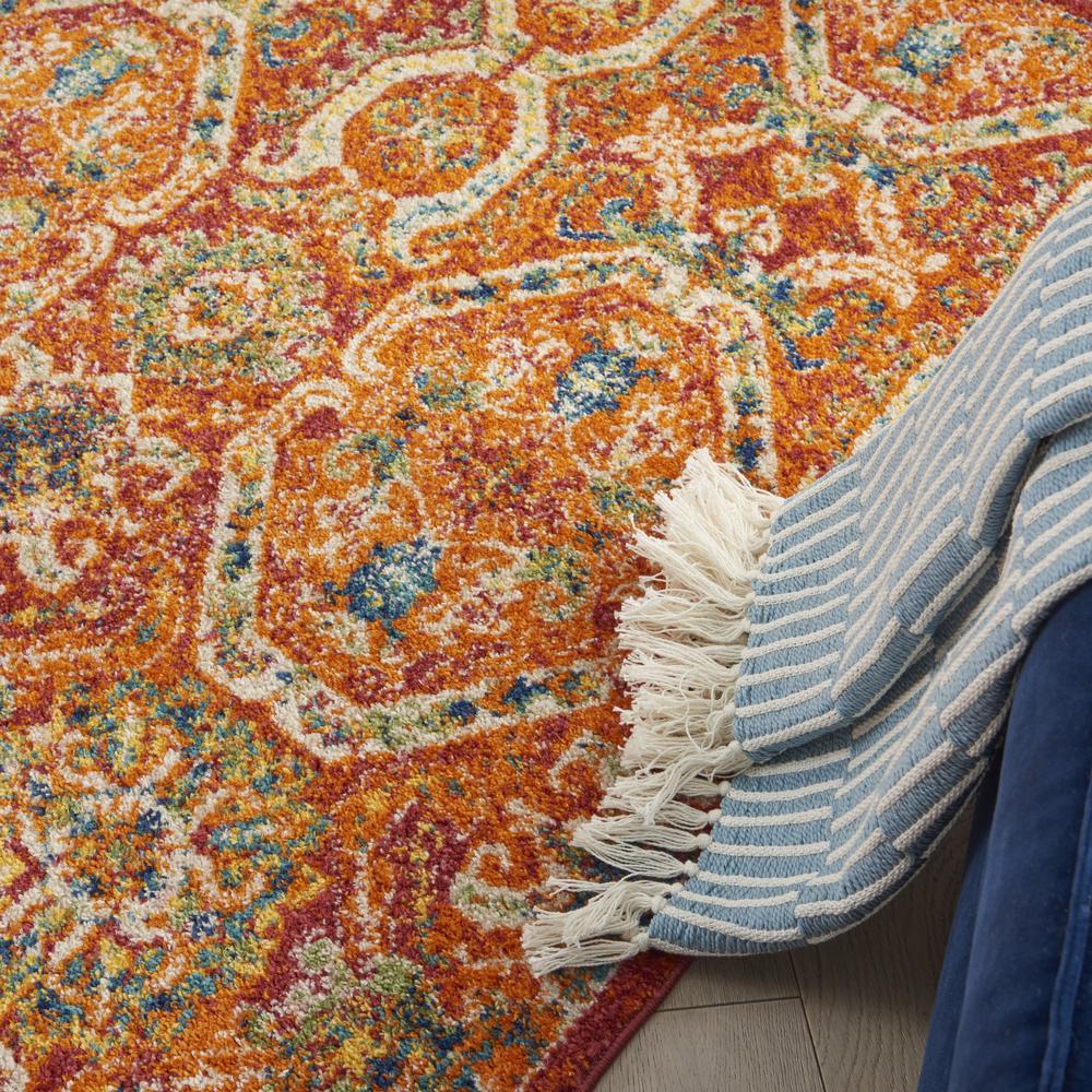 ALR05 Allur Red Multicolor Area Rug- 5'3" x 7'3". Picture 8