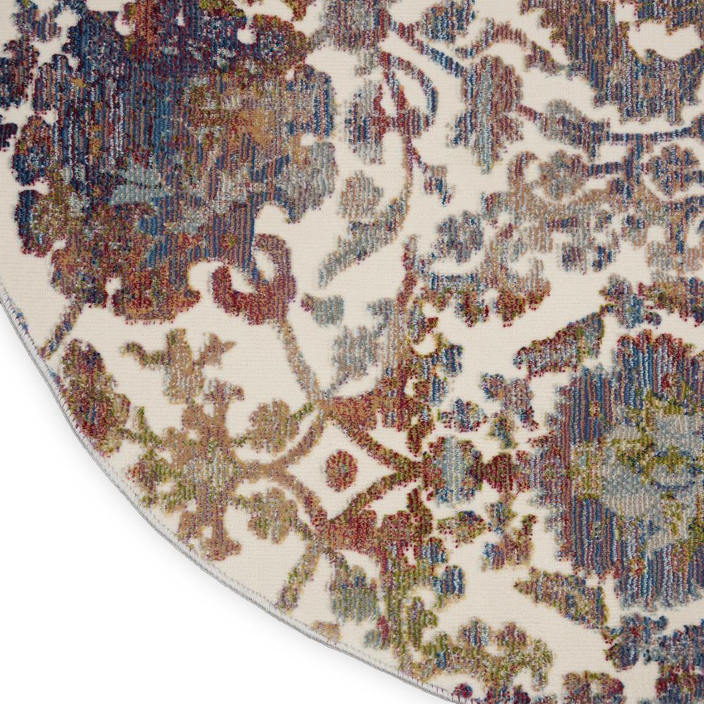 Vintage Round Area Rug, 4' x Round. Picture 5