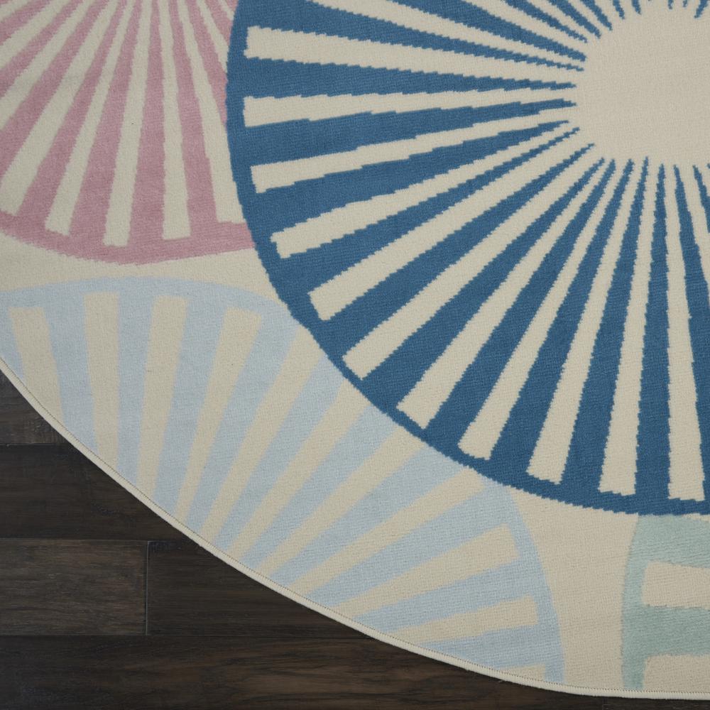 GRF20 Grafix Ivory/Multi Area Rug- 8' x ROUND. Picture 4
