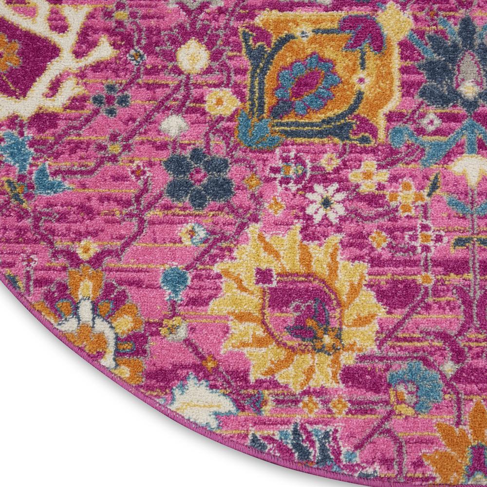 Bohemian Round Area Rug, 5' x Round. Picture 5