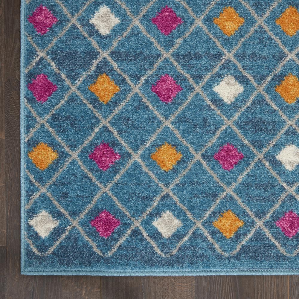 PSN45 Passion Blue/Multicolor Area Rug- 5'3" x 7'3". Picture 4