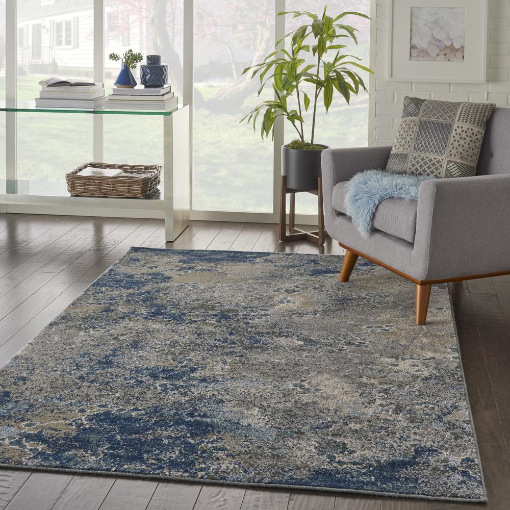 Nourison Artworks Area Rug, Blue/Grey, 5'6" x 8', ATW02. Picture 9