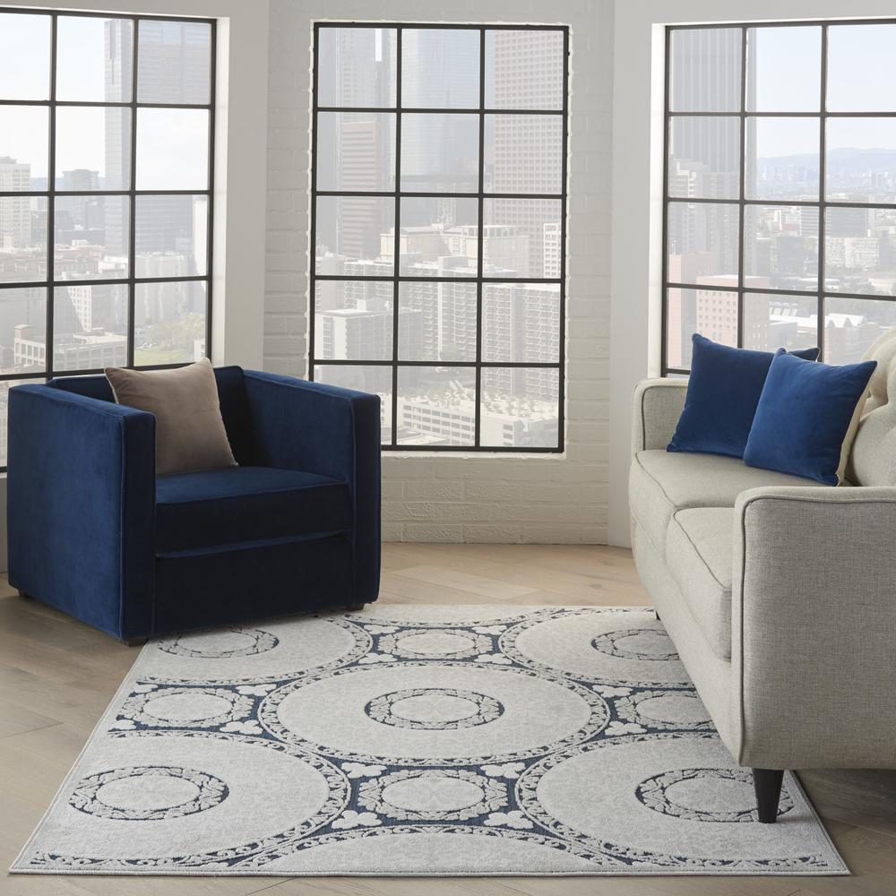CLA03 Calobra Blue Area Rug- 5'3" x 7'3". Picture 2