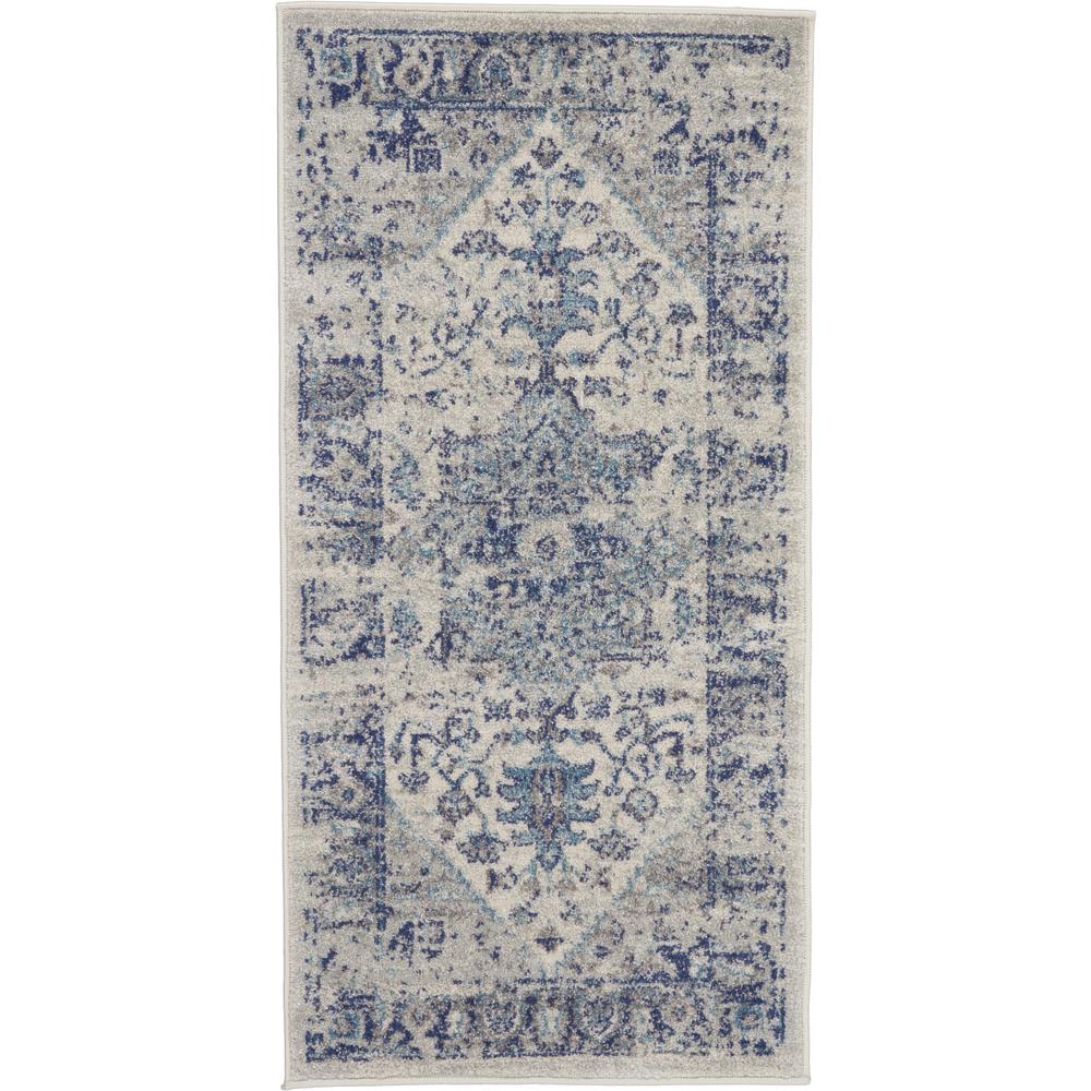 Vintage Rectangle Area Rug, 2' x 4'. Picture 1