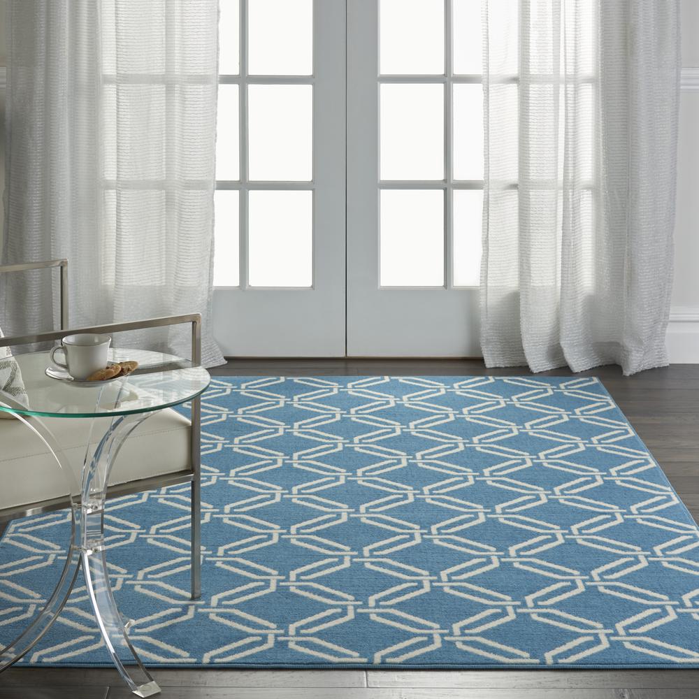 Jubilant Area Rug, Blue, 5'3" x 7'3". Picture 2