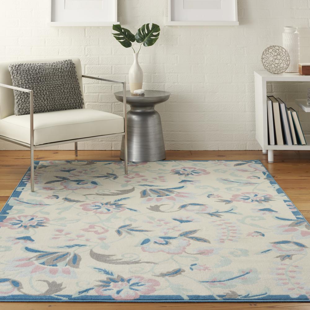 Jubilant Area Rug, Ivory/Multicolor, 5'3" x 7'3". Picture 2