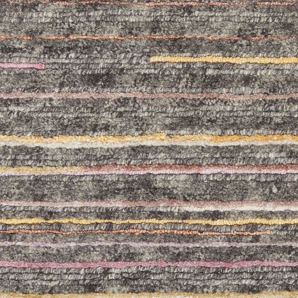 Nourison Plateau Area Rug, Grey/Flame, 5'3" x 7'3", PAE01. Picture 6