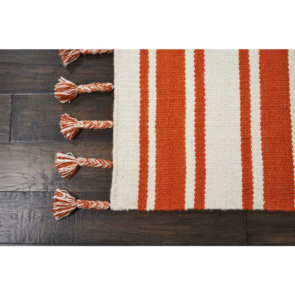 Solano Area Rug, Ivory/Orange, 8' x 10'6". Picture 3