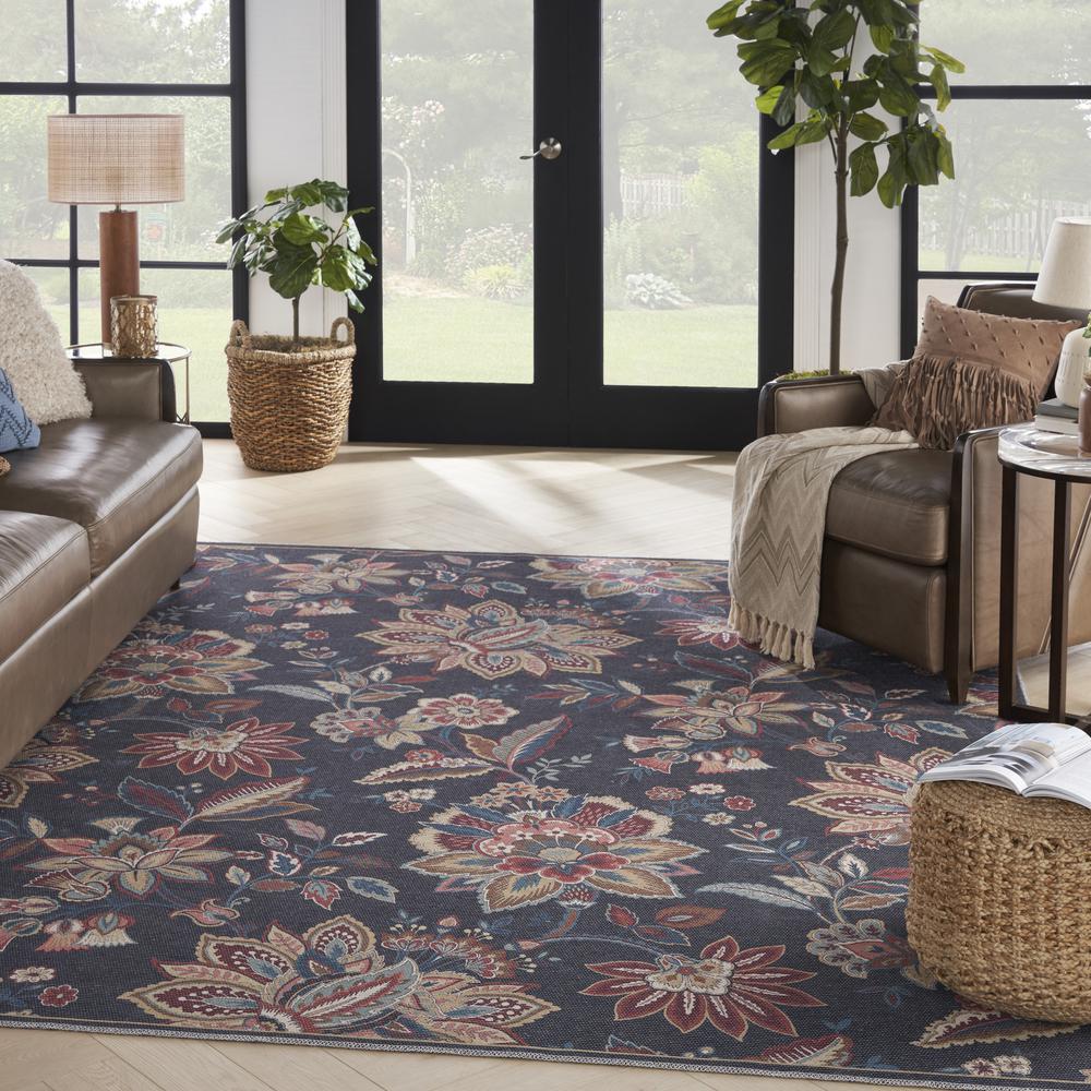 Waverly Washables Collection 7'10 x 9'10 Charcoal Area Rug. Picture 2