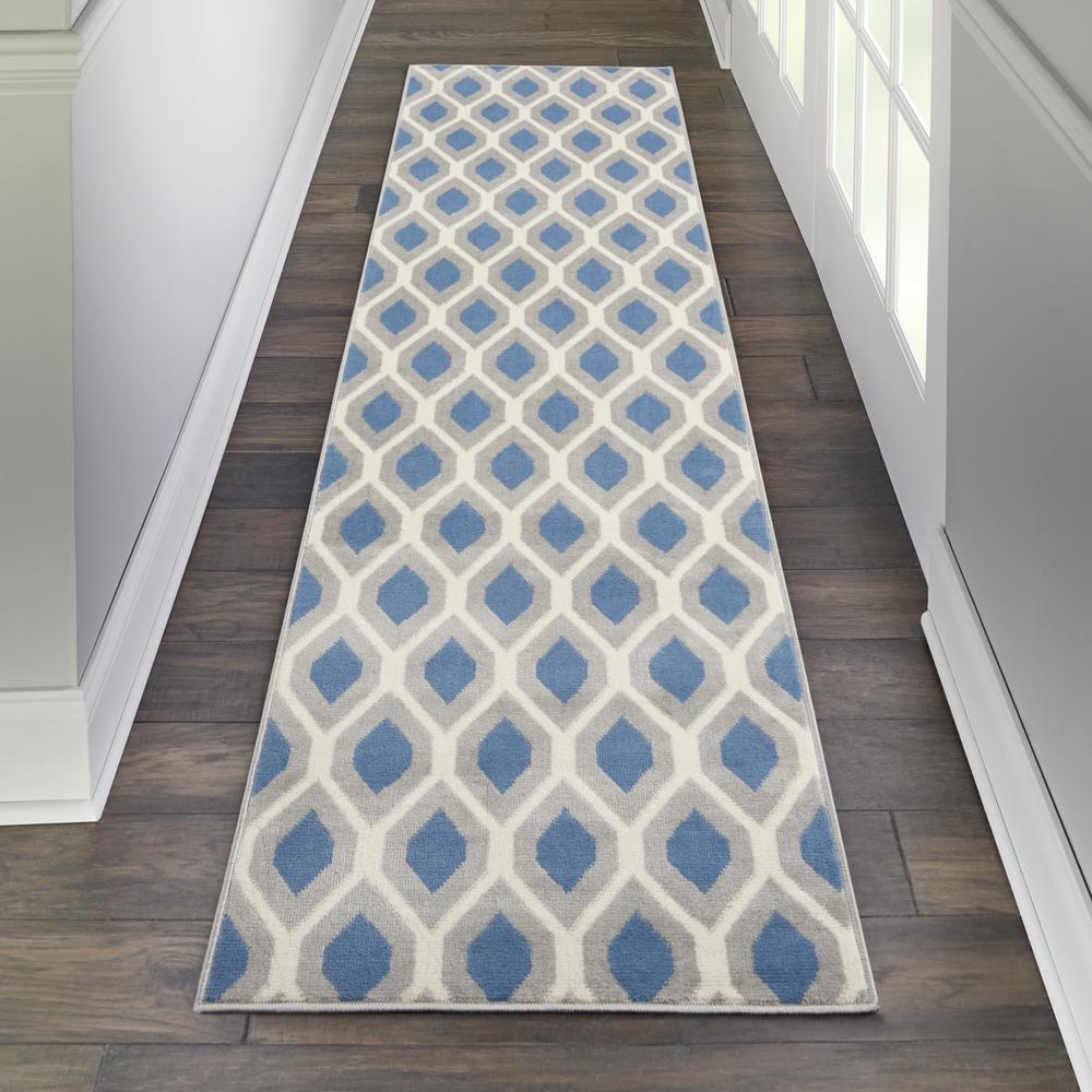 Grafix Area Rug, Blue, 2'3" x 7'6". Picture 2