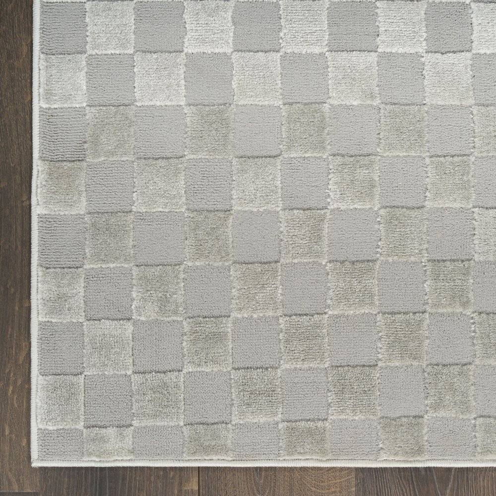 Serenity Home 7'10" x 9'10" Grey Modern Indoor Rug. Picture 4