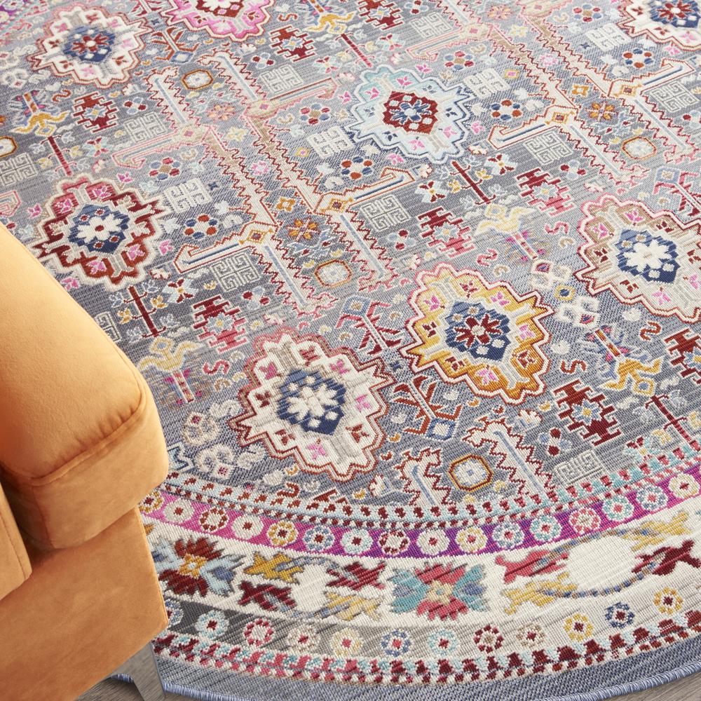 Bohemian Round Area Rug, 6' x Round. Picture 8