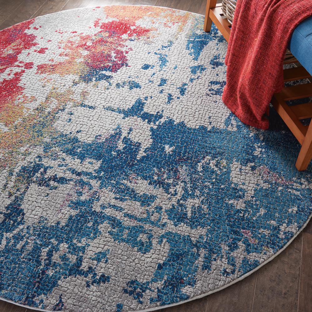 Modern Round Area Rug, 4' x Round. Picture 8