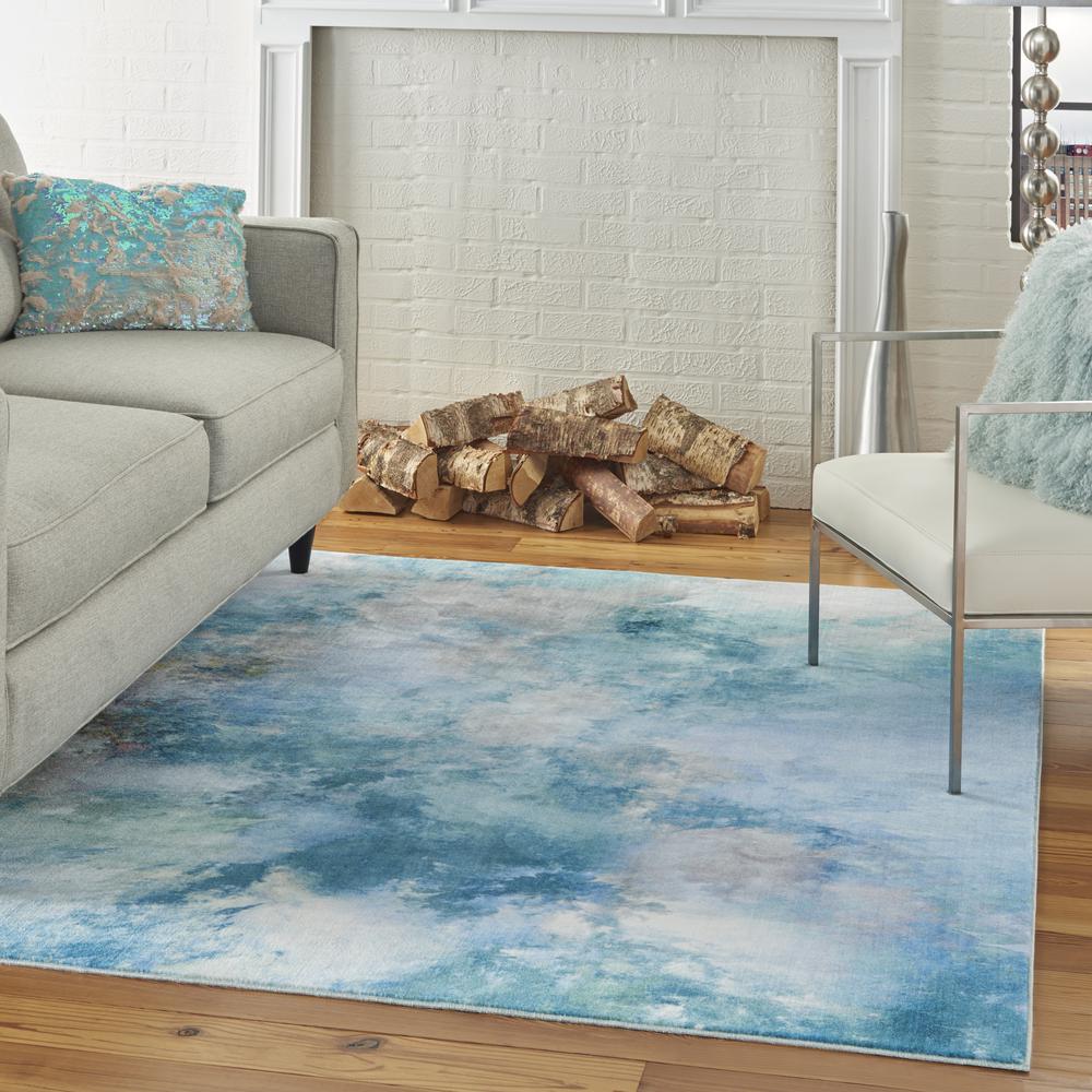 Nourison Le Reve Area Rug, Seafoam, 4' x 6', LER02. Picture 9