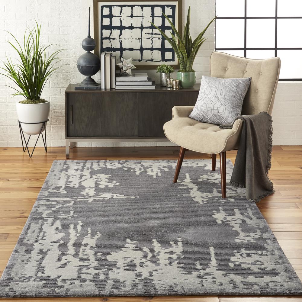 Symmetry Area Rug, Grey/Beige, 3'9" X 5'9". Picture 2