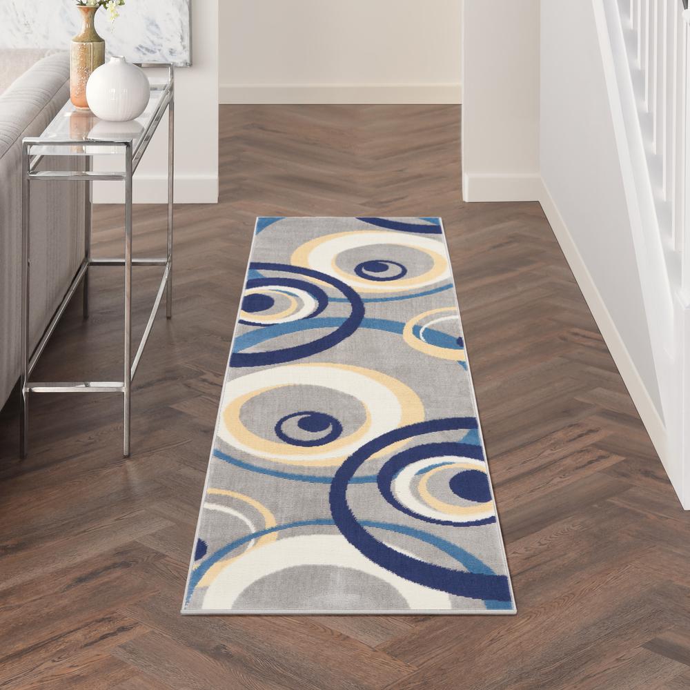 Mid-Century Modern Runner Area Rug, 8' Runner. Picture 2