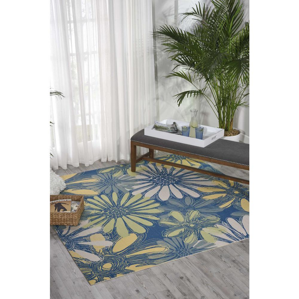 Home & Garden Area Rug, Blue, 5'3" x 7'5". Picture 2