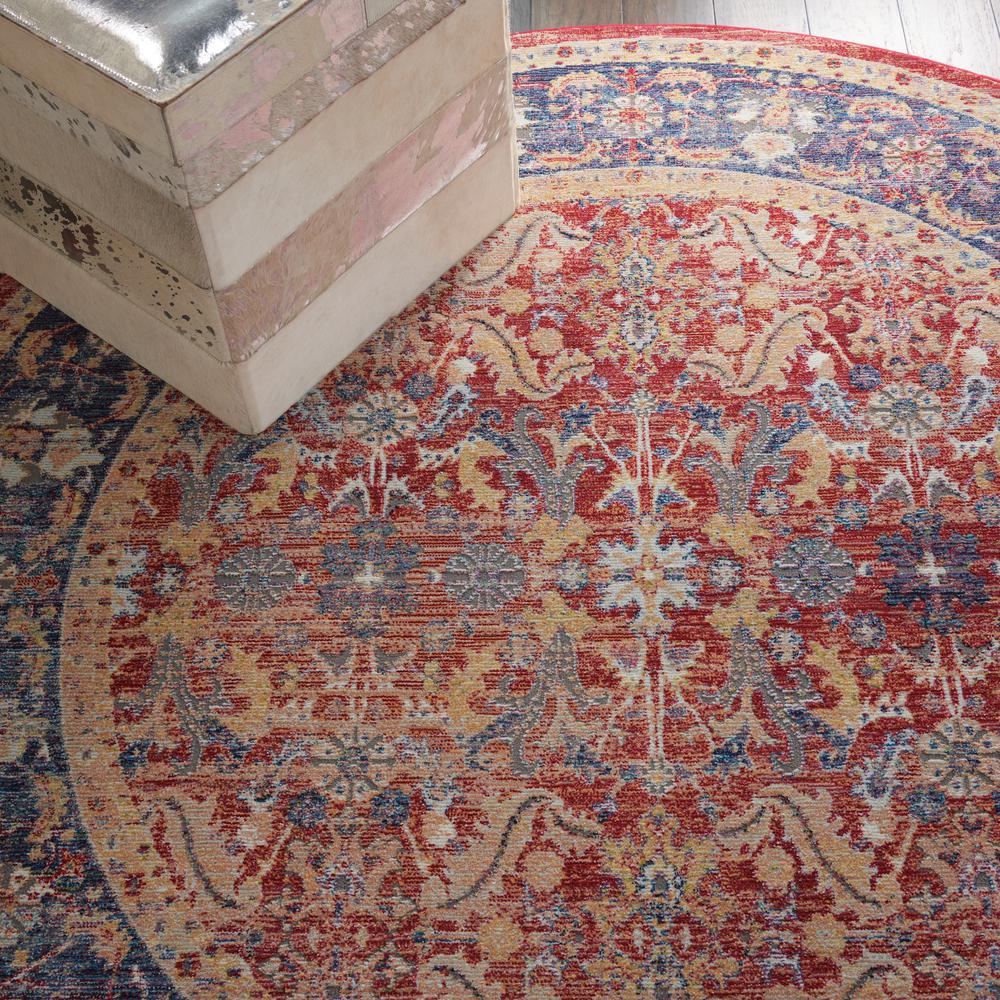 Vintage Round Area Rug, 4' x Round. Picture 9