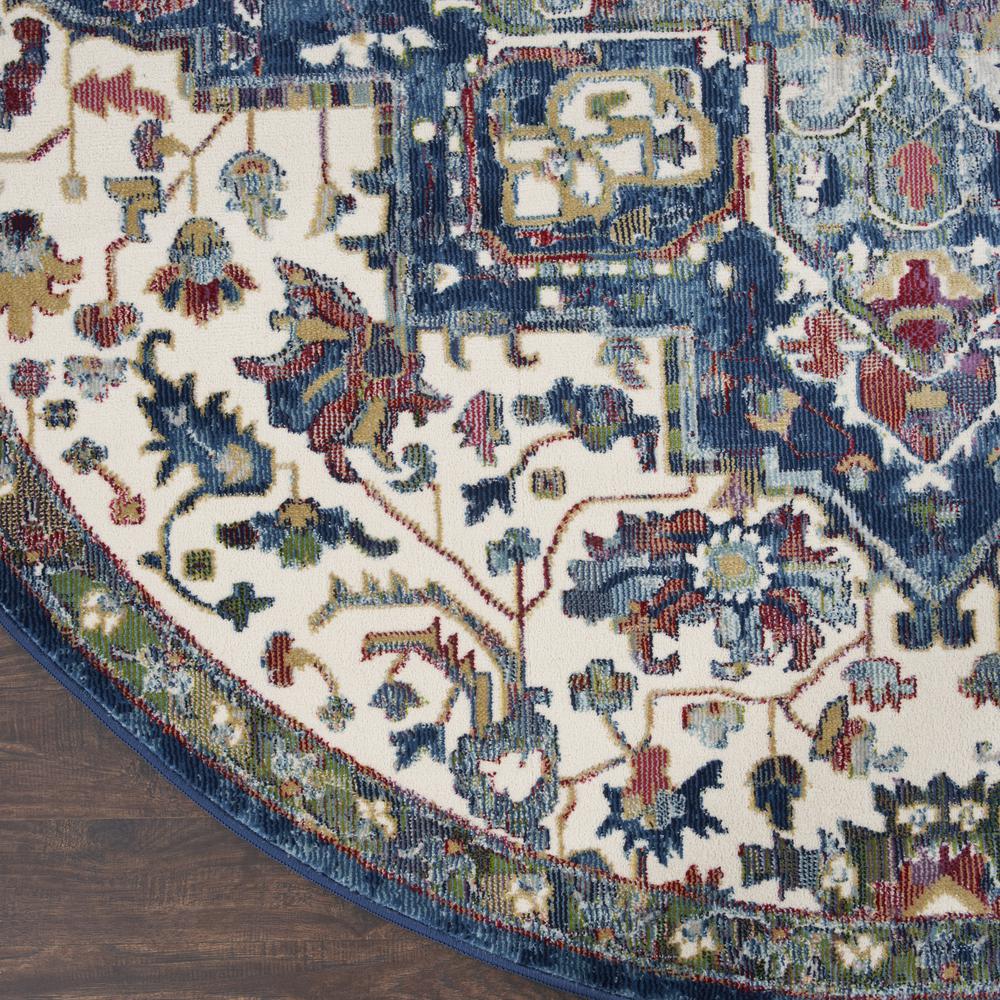 Bohemian Round Area Rug, 4' x Round. Picture 4