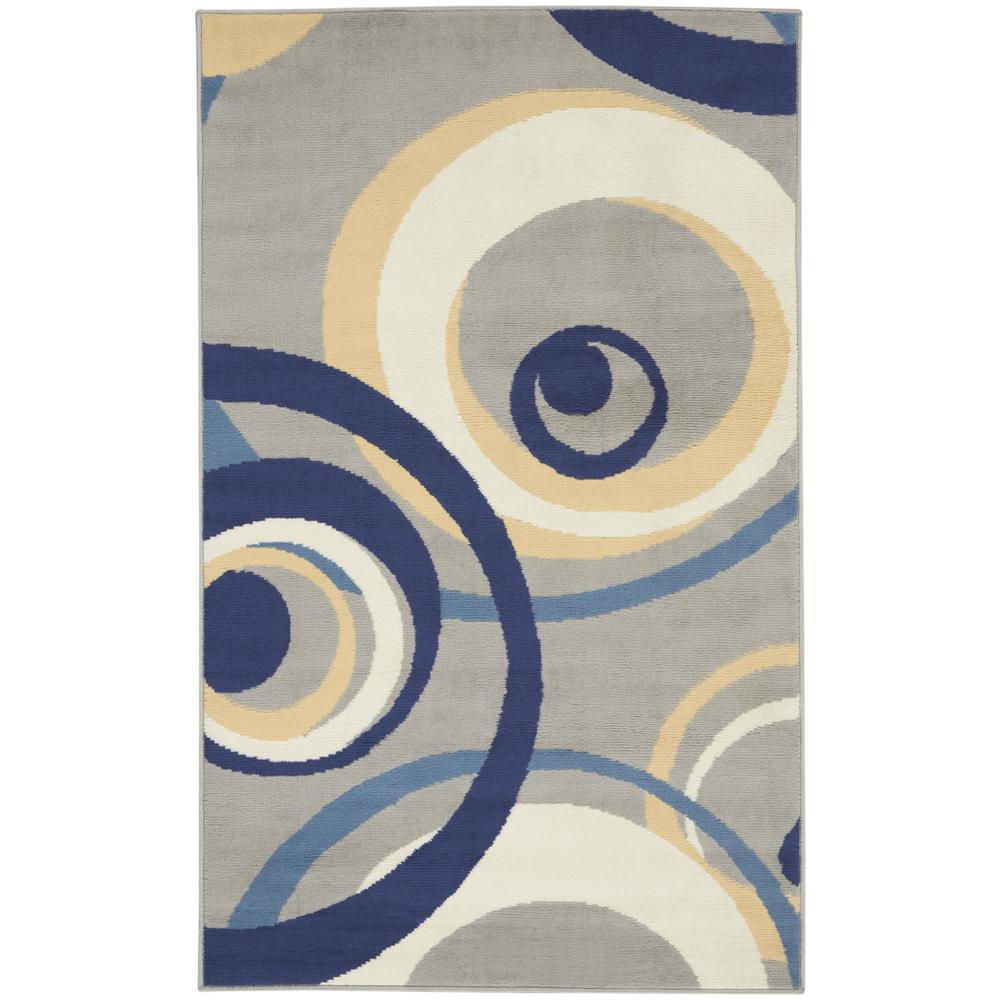 Mid-Century Modern Rectangle Area Rug, 3' x 5'. Picture 1